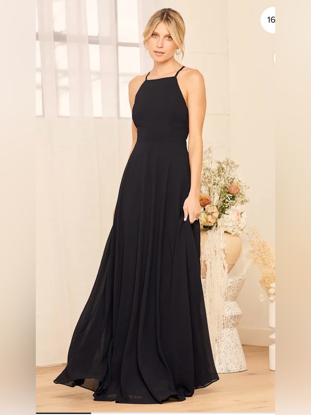 Lulus Mythical Kind of Love Black Maxi Dress size small